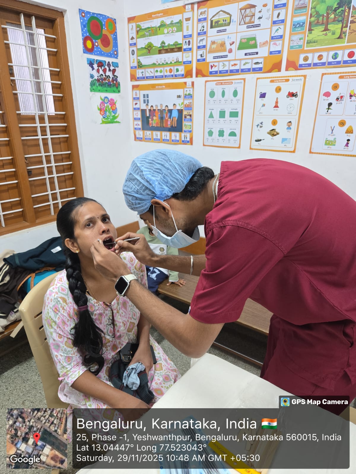 Patient receiving dental examination